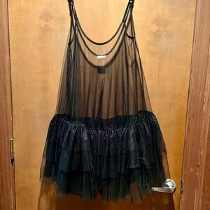 Free People black sheer tutu slip